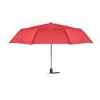 Branded 27 Inch 3 Fold Windproof Umbrella in Red