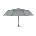 Branded 27 Inch 3 Fold Windproof Umbrella in Grey
