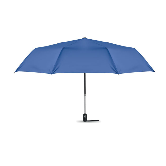 Branded 27 Inch 3 Fold Windproof Umbrella in Blue