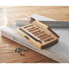 Branded 24 Piece Precision Tool Set in Bamboo Case in use