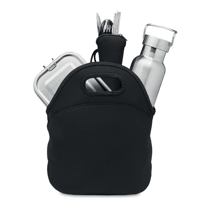 Branded Bottle, Lunch Box and Cutlery Set without branding