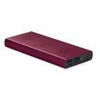Branded Recycled Aluminium Power Bank 10000mAh in Red