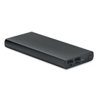 Branded Recycled Aluminium Power Bank 10000mAh in Black