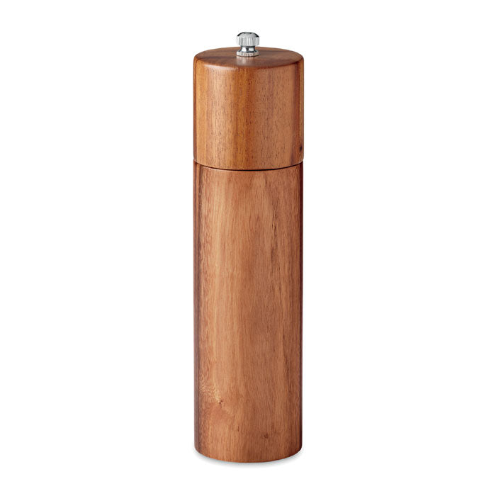 Branded Acacia Wood Pepper Grinder