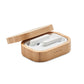 Wireless Stereo Earbuds in Bamboo Case