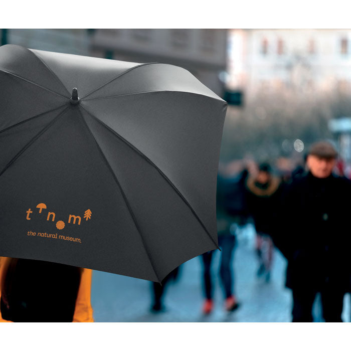 Branded 27 Inch Square Windproof Umbrella in use