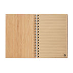 Branded A5 Ring Bound Bamboo Cover Notebook without branding