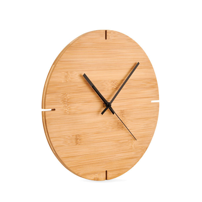 Branded Bamboo Wall Clock