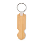Branded Bamboo Euro Token Key Ring without branding