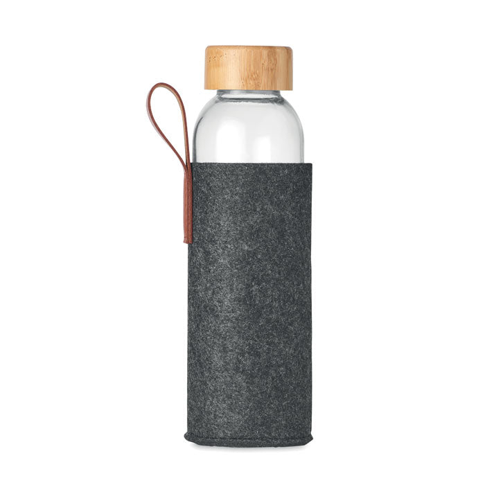 Branded glass bottle, back
