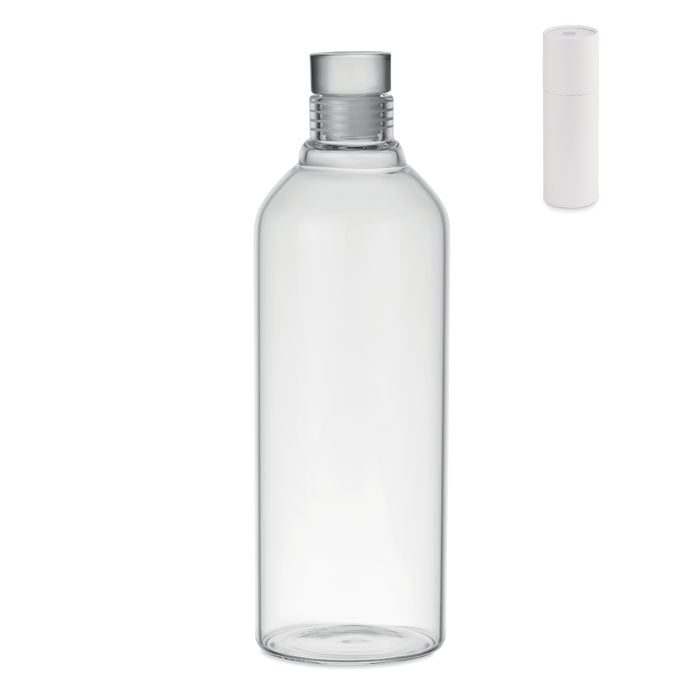 Branded borosilicate glass carafe with stopper