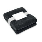 Branded Fleece Throw in Black