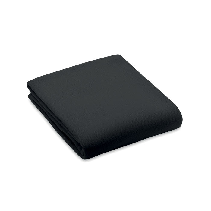 Branded RPET Fleece Blanket 130gsm in Black