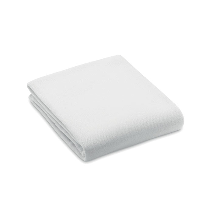 Branded RPET Fleece Blanket 130gsm in White