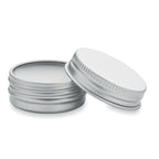 Branded Vegan Lip Balm in Round Tin in White