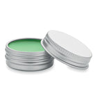 Branded Vegan Lip Balm in Round Tin in Green