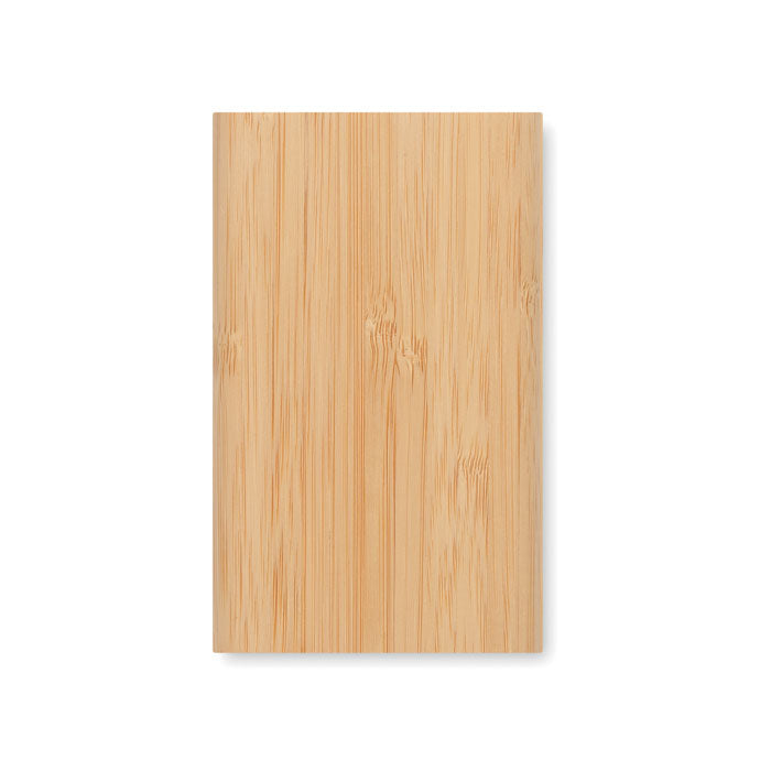 Branded Bamboo Power Bank 4000mAh without branding
