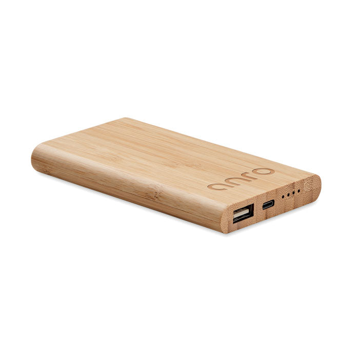 Branded Bamboo Power Bank 4000mAh