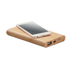 Branded Bamboo Power Bank 4000mAh without branding