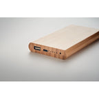 Branded Bamboo Wireless Power Bank 6000mAh without branding