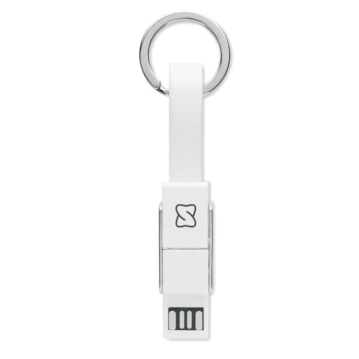 Branded 4 in 1 Metal Key Ring Charging Cable