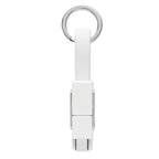 Branded 4 in 1 Metal Key Ring Charging Cable without branding