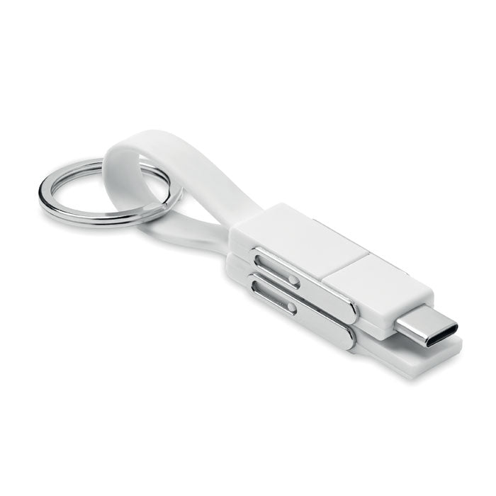 Branded 4 in 1 Metal Key Ring Charging Cable