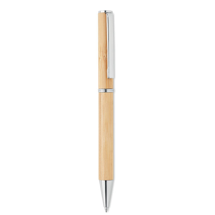 Branded bamboo twist ball pen
