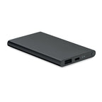 Branded Recycled Aluminium USB-C Power Bank 4000mAh in Black