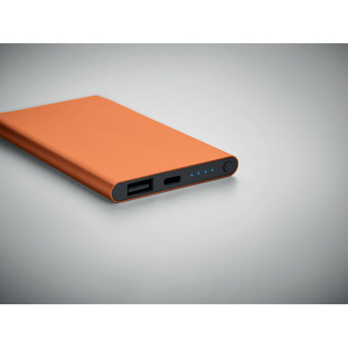 Branded Recycled Aluminium USB-C Power Bank 4000mAh without branding