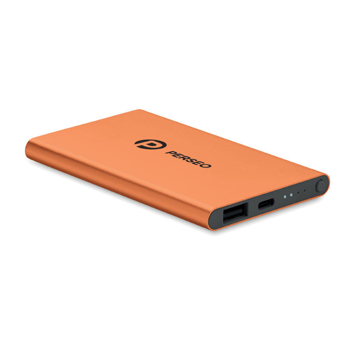 Branded Recycled Aluminium USB-C Power Bank 4000mAh