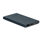 Branded Recycled Aluminium USB-C Power Bank 4000mAh in Blue
