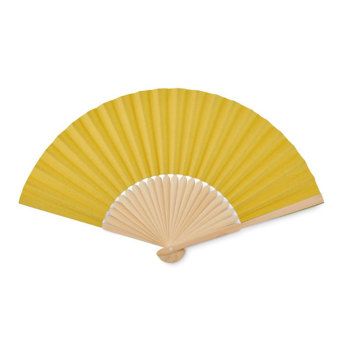Branded Bamboo Hand Fan with Paper Fabric colour option 08