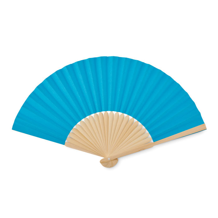 Branded Bamboo Hand Fan with Paper Fabric colour option 12