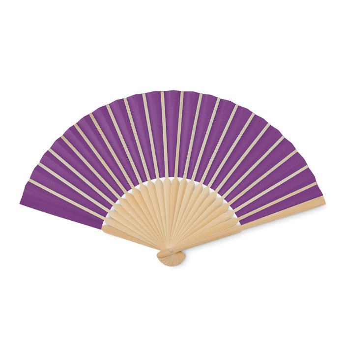 Branded Bamboo Hand Fan with Paper Fabric without branding