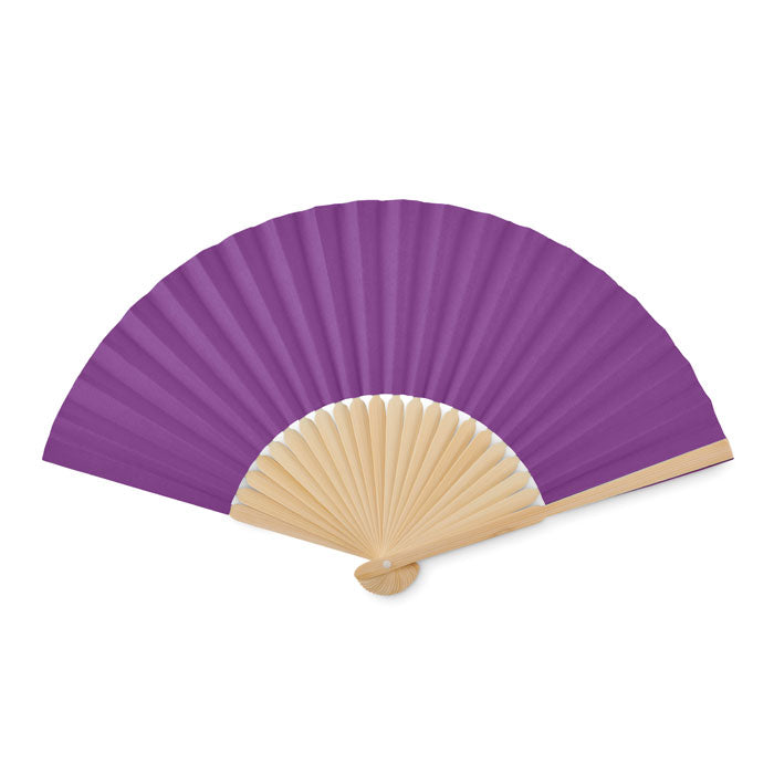 Branded Bamboo Hand Fan with Paper Fabric without branding