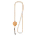 Branded Cotton Lanyard with Bamboo Detail without branding