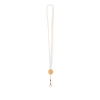 Branded Cotton Lanyard with Bamboo Detail without branding