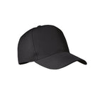 Branded 5 Panel RPET Baseball Cap 210gsm in Black