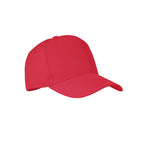 Branded 5 Panel RPET Baseball Cap 210gsm in Red