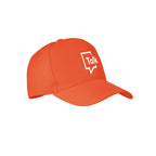 Branded 5 Panel RPET Baseball Cap 210gsm in Orange