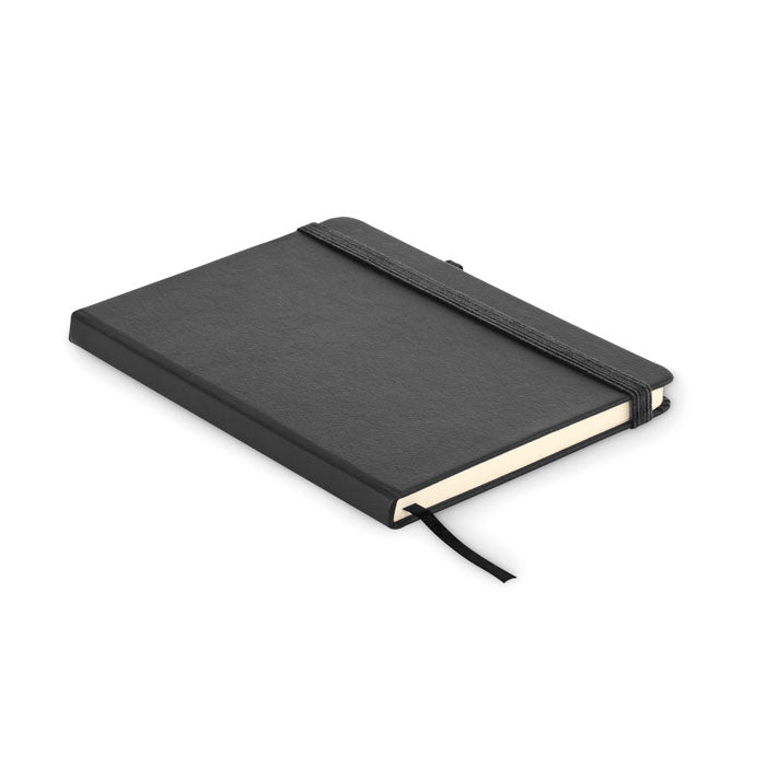 Branded A5 Recycled Leather Notebook - 192 Pages in Black