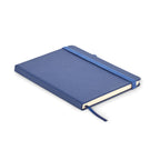 Branded A5 Recycled Leather Notebook - 192 Pages in Blue