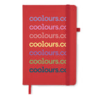 Branded A5 Recycled Leather Notebook - 192 Pages in Red