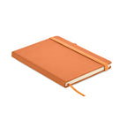 Branded A5 Recycled Leather Notebook - 192 Pages in Orange