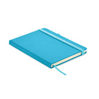 Branded A5 Recycled Leather Notebook - 192 Pages in Blue