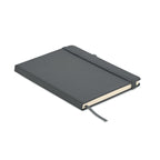 Branded A5 Recycled Leather Notebook - 192 Pages in Grey