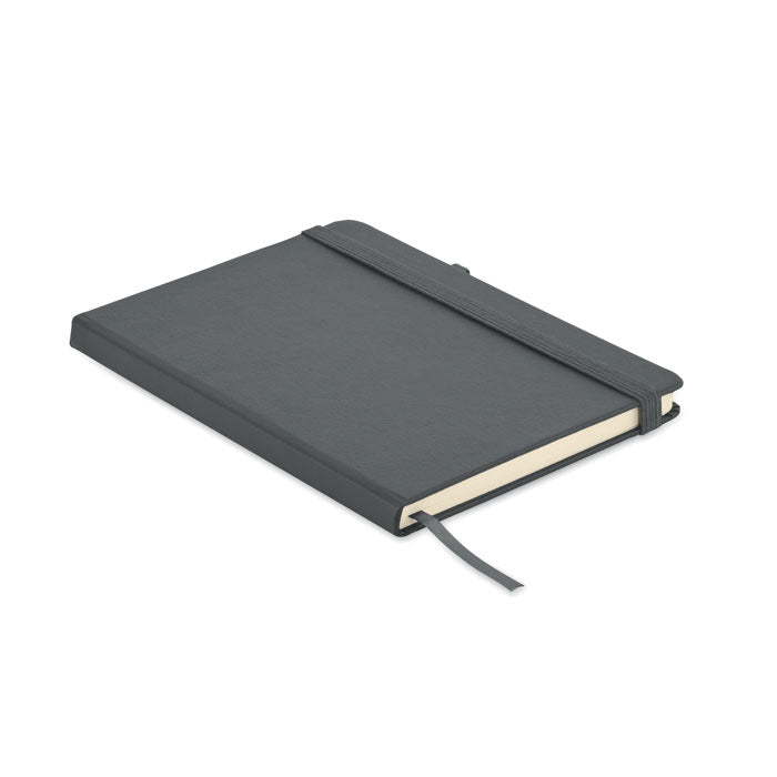 Branded A5 Recycled Leather Notebook - 192 Pages in Grey