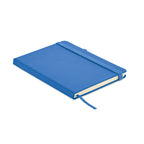 Branded A5 Recycled Leather Notebook - 192 Pages in Blue
