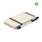 Branded A6 Recycled Milk Carton Notebook with Pen in Black